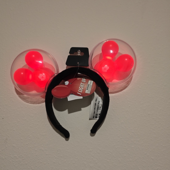 Disney Parks Other - Disney Parks Mickey Mouse Red Balloon Ears Headband Light Up Best Day Ever